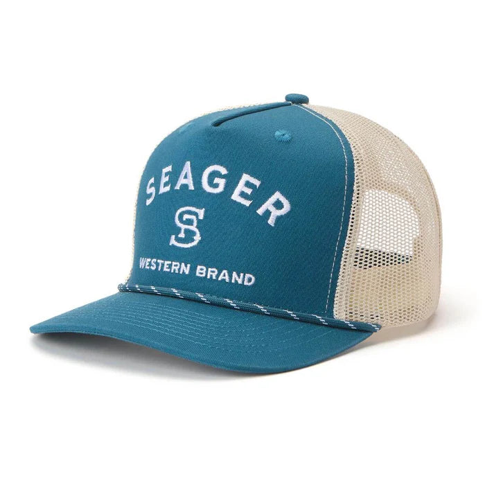 Branded Trucker Snapback- Blue